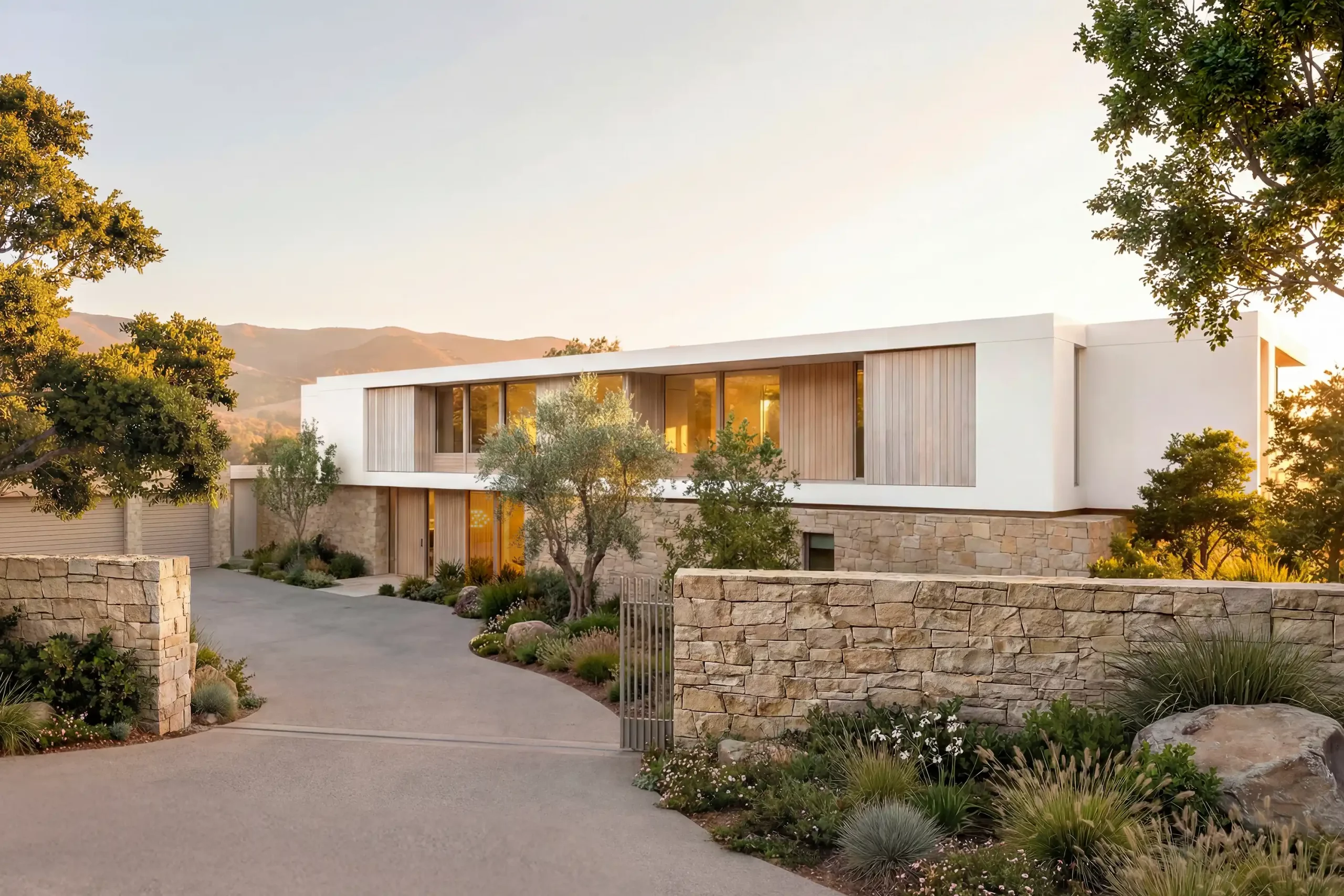 Ro_Rockett_Design_Montecito_Oak_Knoll_01 EXT-DRIVEWAY